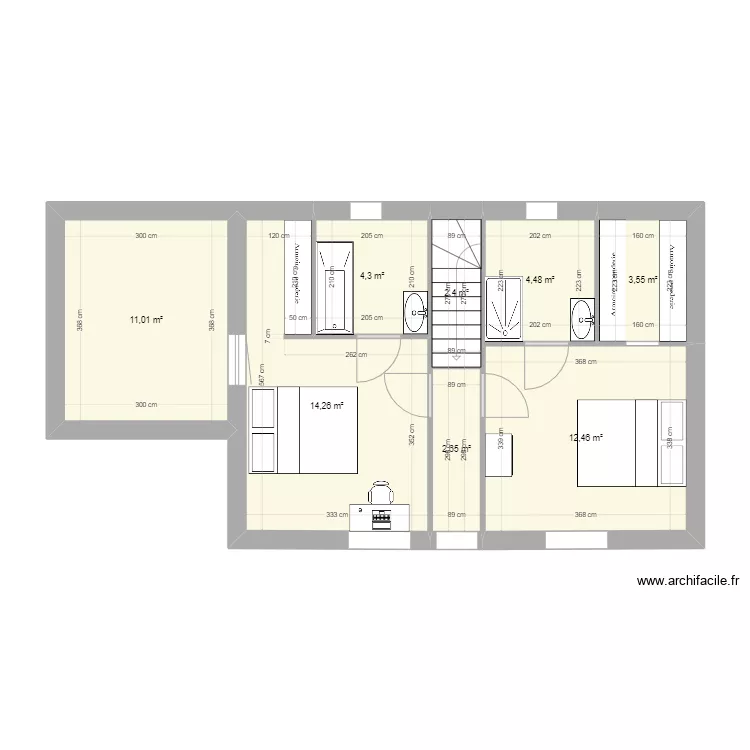 T2 Duplex port nabat. Plan de 