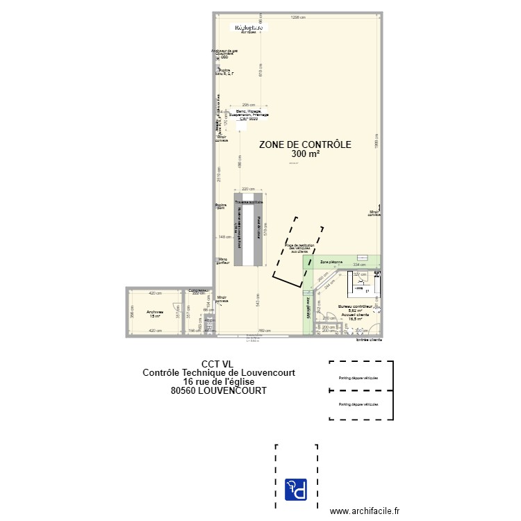 CCT VL LOUVENCOURT. Plan de 6 pièces et 347 m2