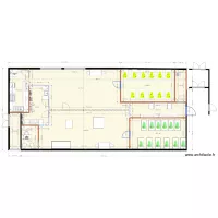 creche 20 avec 21 enfants bureau int&eacute;rieur et passage