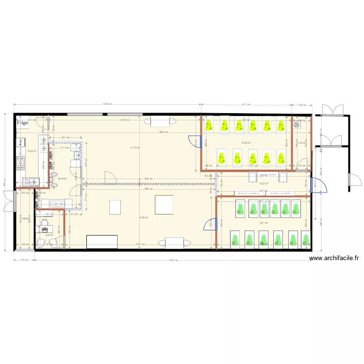 creche 20 avec 21 enfants bureau intérieur et passage. Plan de creche 20 avec 21 enfants bureau intérieur et passage. Plan de