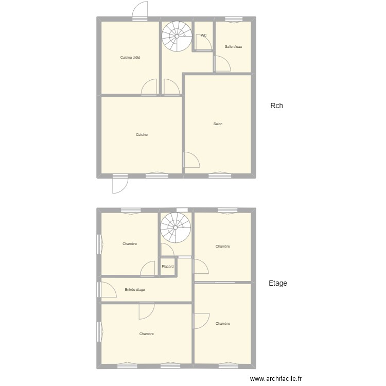 Croquis GANGLOFF Rch. Plan de 13 pièces et 119 m2