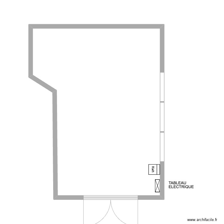 FONTAINE AUX SUZIAS  GARAGE'. Plan de 1 pièce et 27 m2