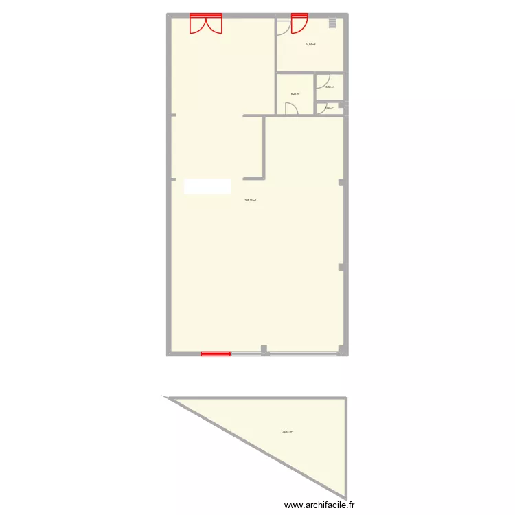 projet ollignies. Plan de 6  et 265 m²