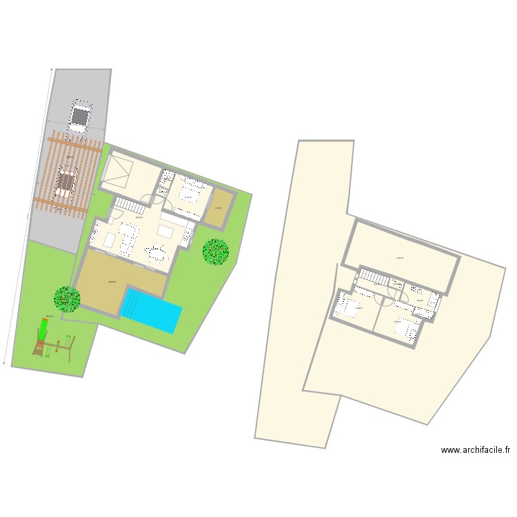 PROJET CABRIERE. Plan de 16 pièces et 827 m2