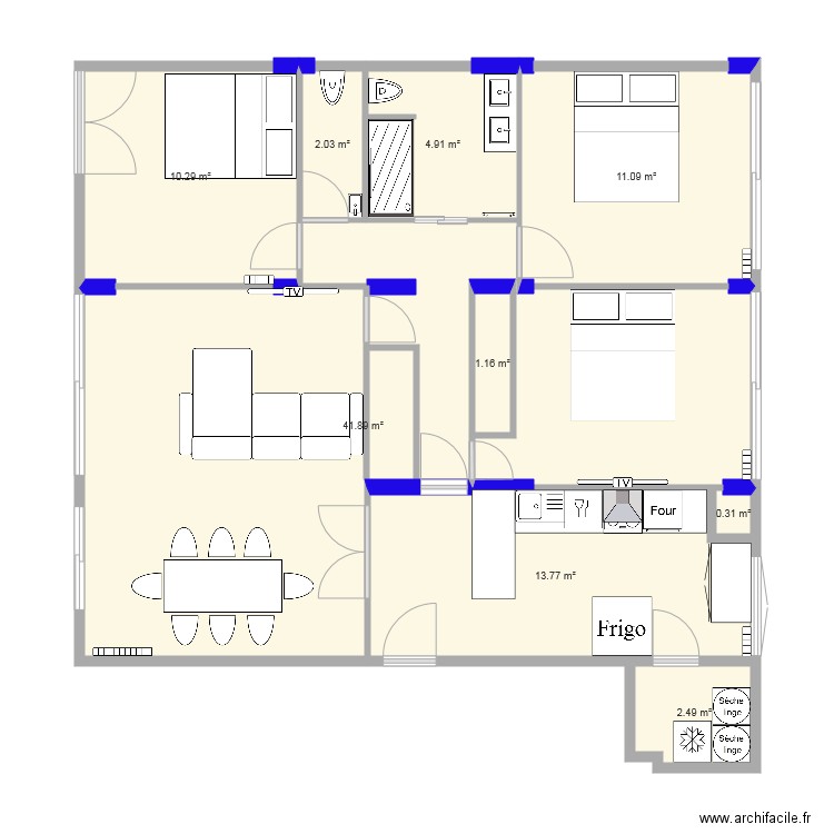 Appartement Les cigales V2. Plan de 0 pièce et 0 m2
