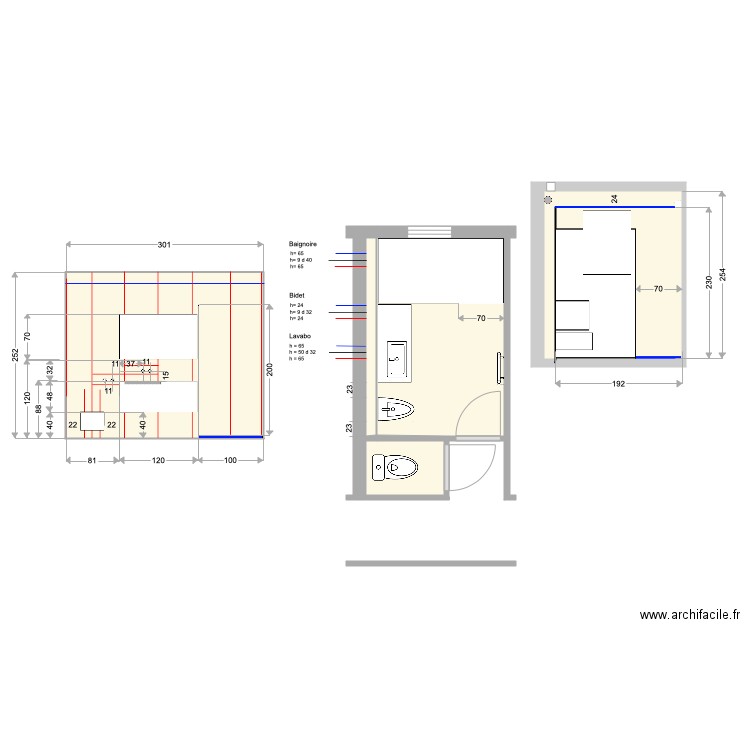 Salle de Bains Projet 12 04 21. Plan de 0 pièce et 0 m2