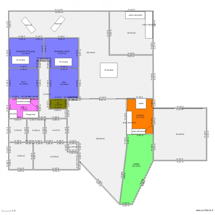 chambre parents. Plan de 0 pièce et 0 m2