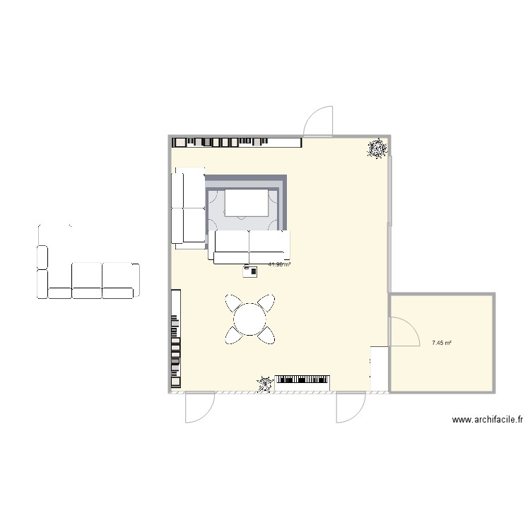 salon flandrin. Plan de 0 pièce et 0 m2