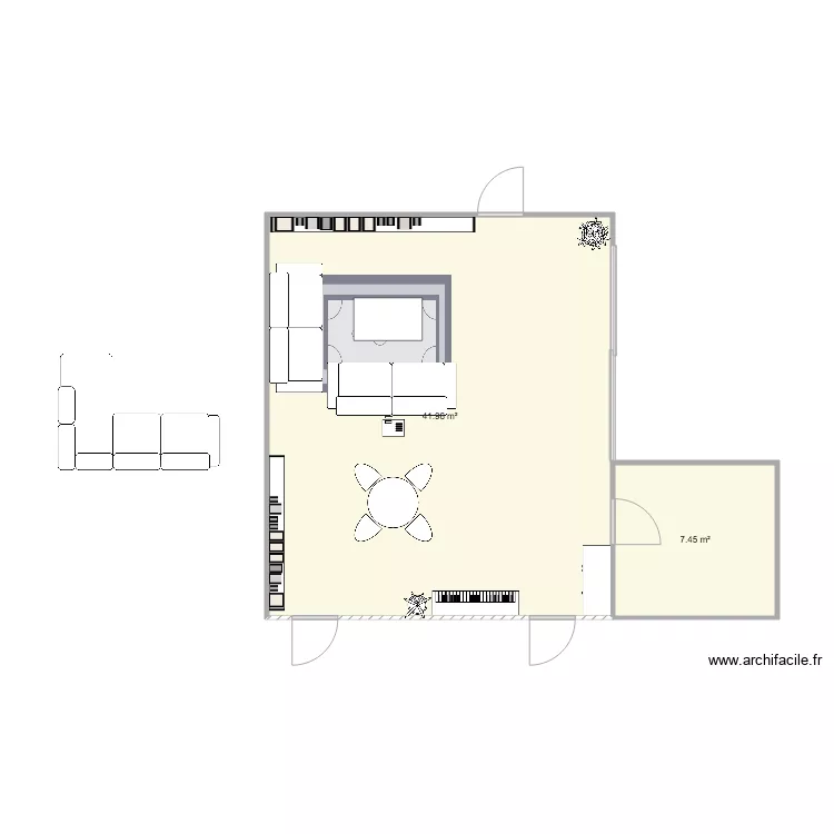 salon flandrin. Plan de 