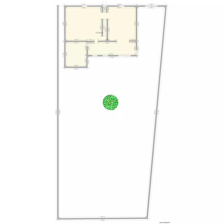 plan sans dressing. Plan de 