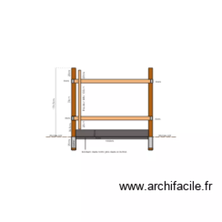 cloture jardin. Plan de 