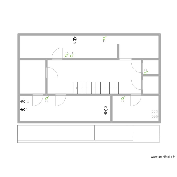 PREMIER ETAGE. Plan de 7 pièces et 37 m2