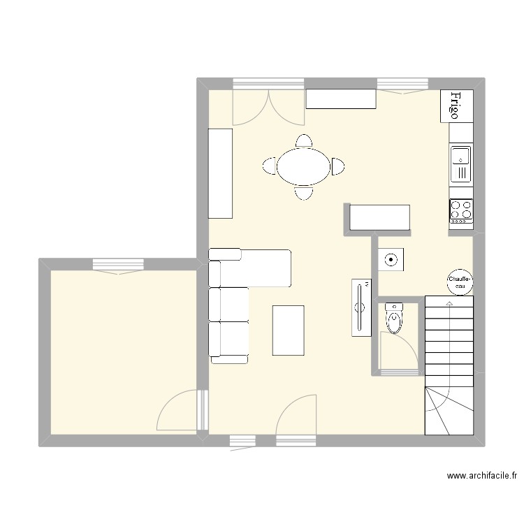 Claudine . Plan de 8 pièces et 100 m2