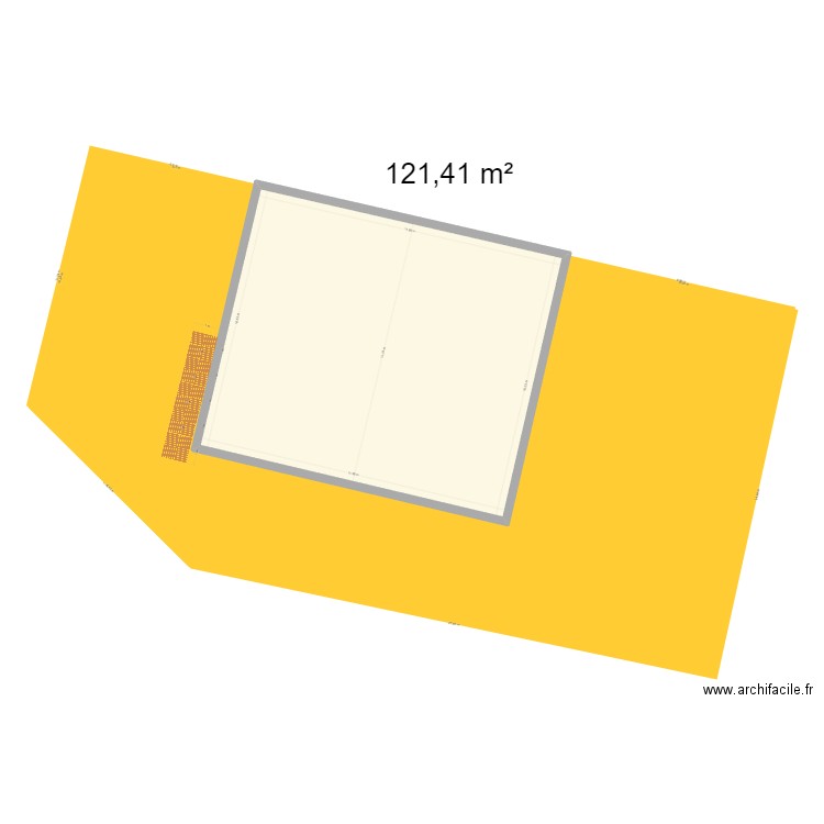 Maison. Plan de 1 pièce et 121 m2