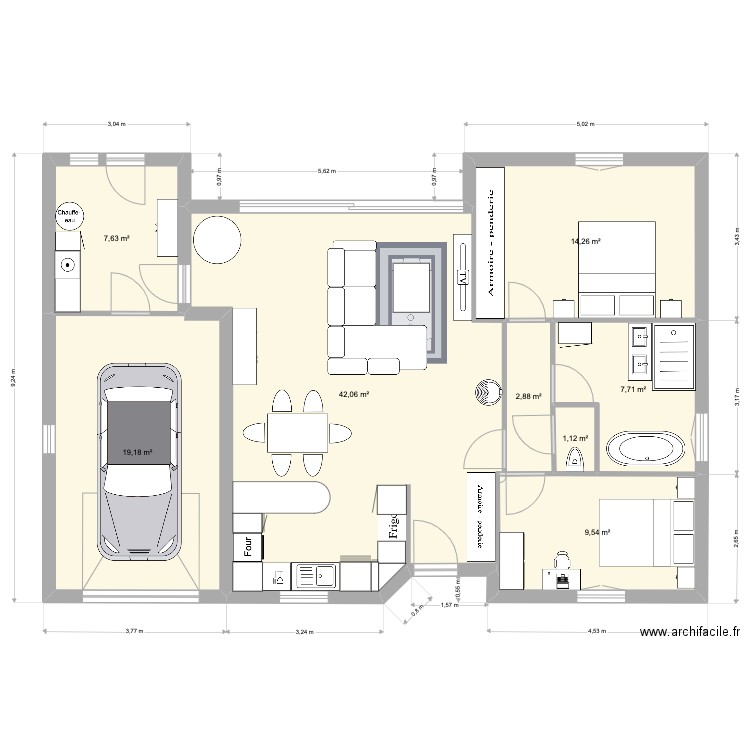 Maison 1. Plan de 0 pièce et 0 m2
