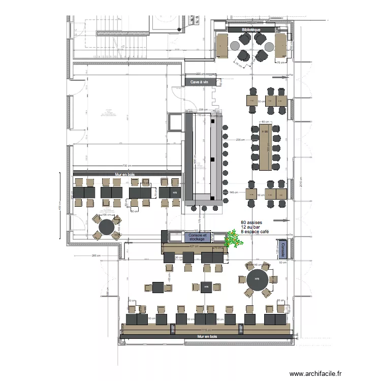 Brasserie new. Plan de 