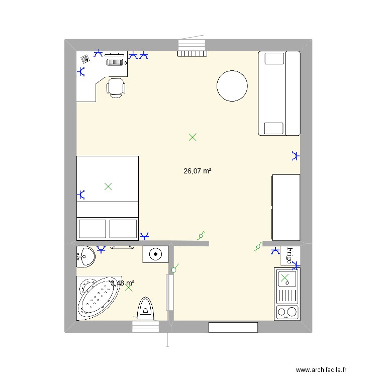 appart. Plan de 0 pièce et 0 m2