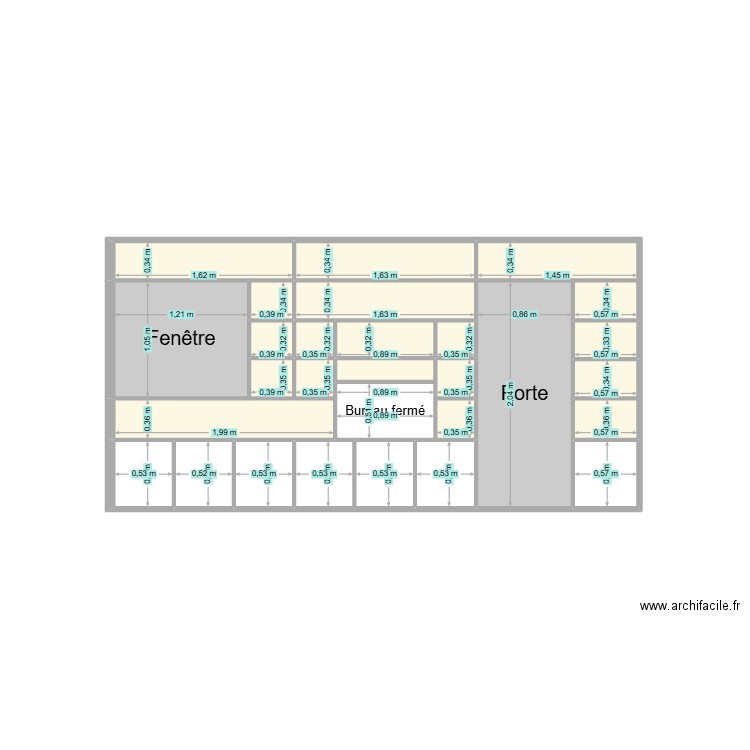 Maison1. Plan de 29 pièces et 11 m2
