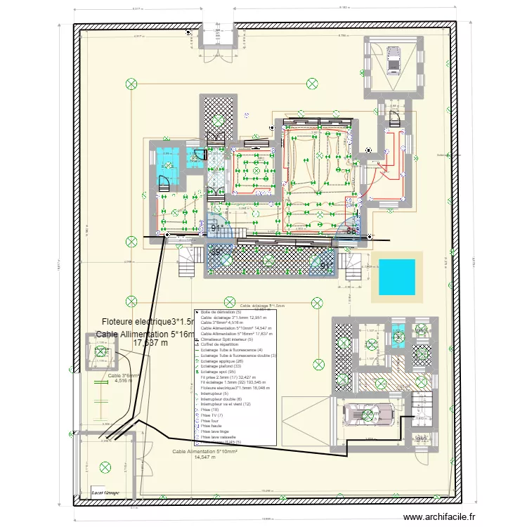 plan electricte  205. Plan de 