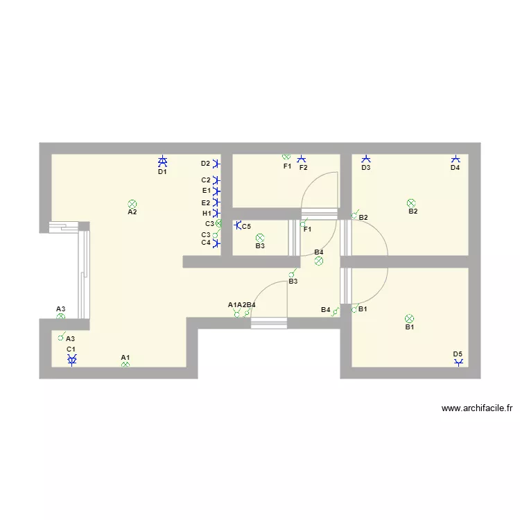 Implantation Ren&eacute;e. Plan de 