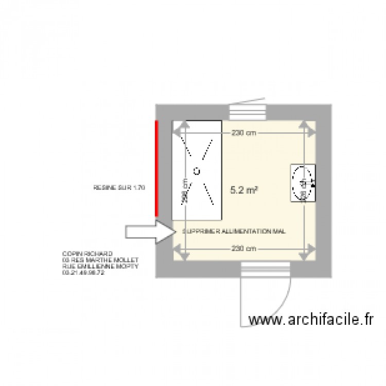 COPIN  RICHARD. Plan de 0 pièce et 0 m2