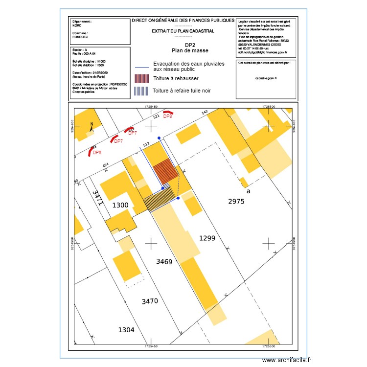 DP2 Plan de masse 1. Plan de 0 pièce et 0 m2