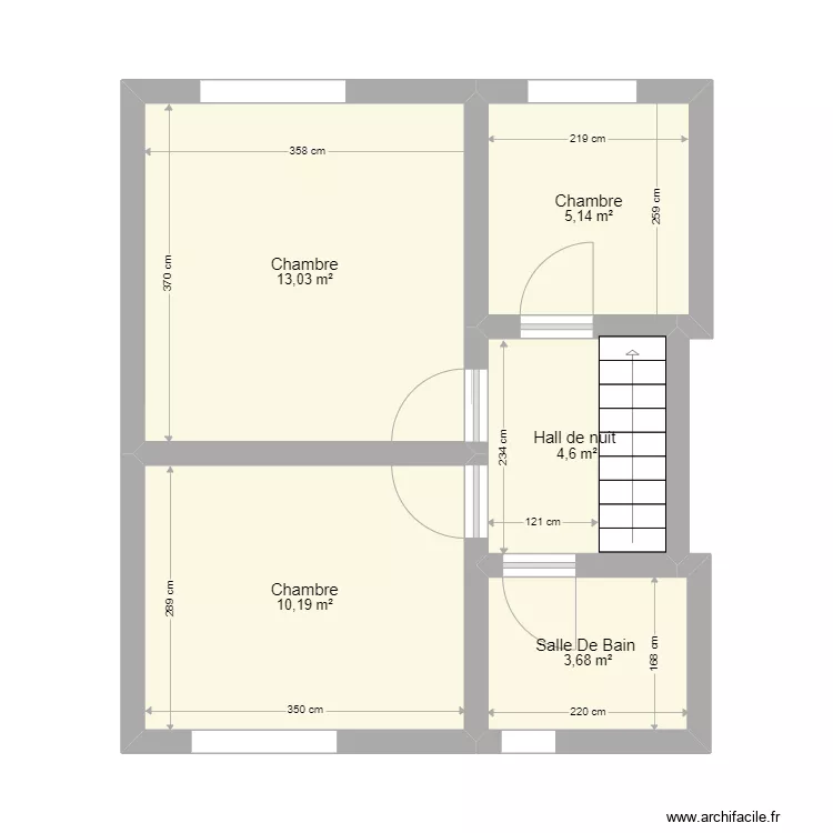 premier &eacute;tage ans . Plan de 