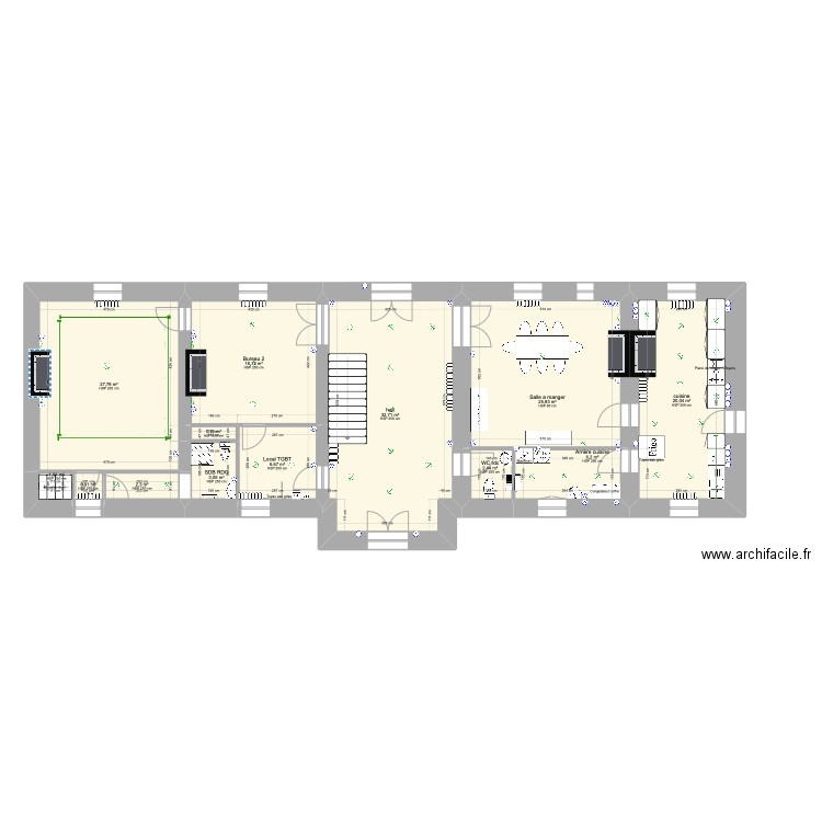 Salle de bain rdc (manoir). Plan de 0 pièce et 0 m2