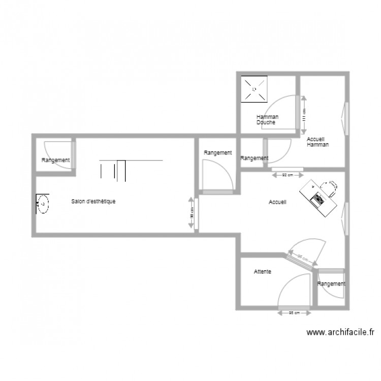 Esthétique Vendres plan côté. Plan de 0 pièce et 0 m2