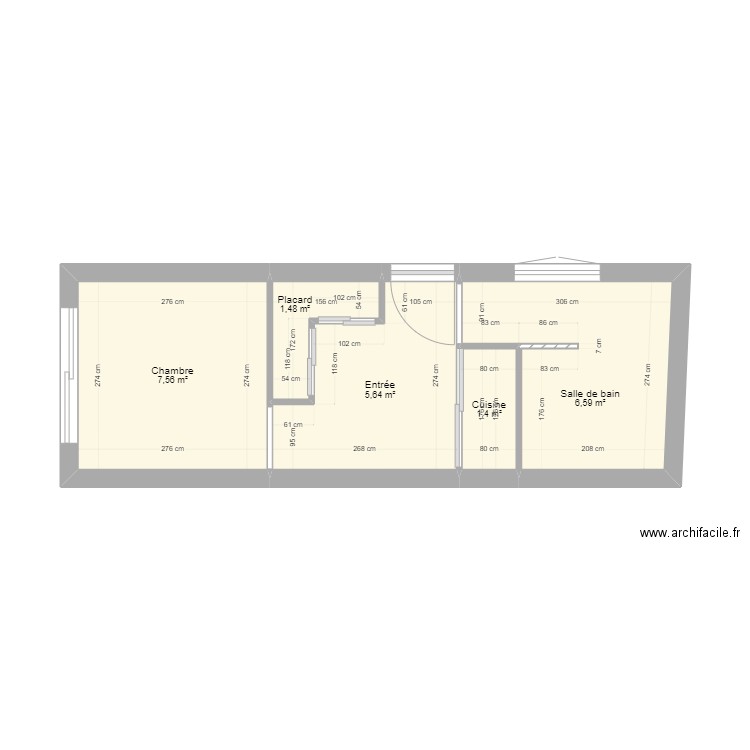 Studio Romagné. Plan de 0 pièce et 0 m2