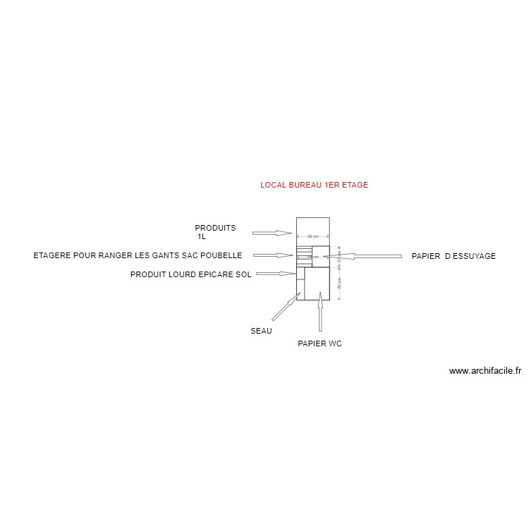 LOCAL BUREAU 1. Plan de 0 pièce et 0 m2