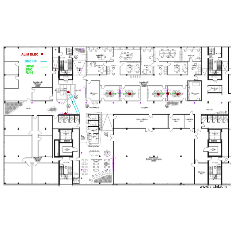 Câblage PLO. Plan de 0 pièce et 0 m2