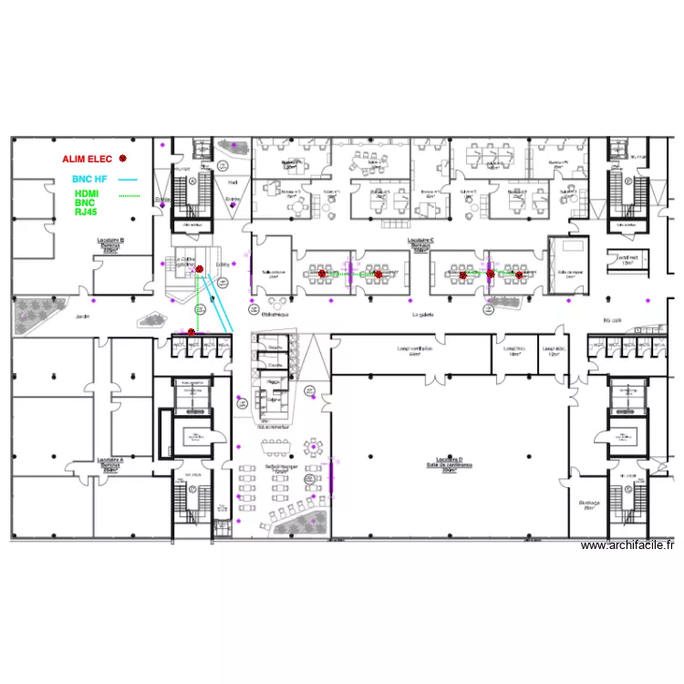 C&acirc;blage PLO. Plan de 