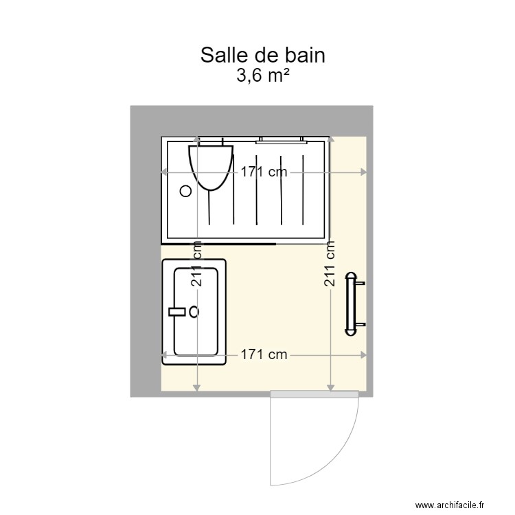 pollet sdb. Plan de 0 pièce et 0 m2