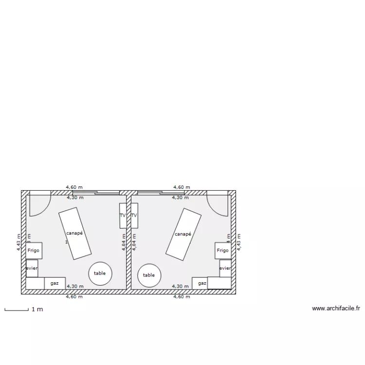 RDC DUPLEX. Plan de 