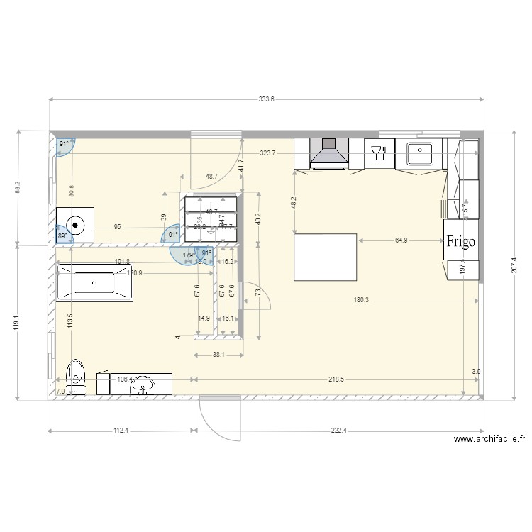 cuisine salle de bain suzanne 20 décembre. Plan de 0 pièce et 0 m2