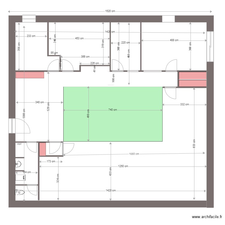 releve global CARRE. Plan de 0 pièce et 0 m2