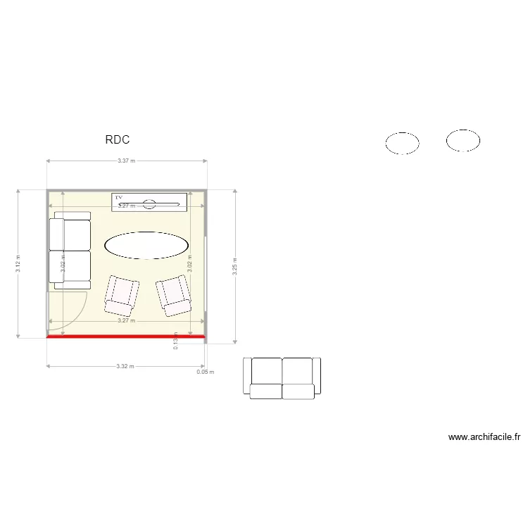 Salon RDC Paill&eacute;. Plan de 