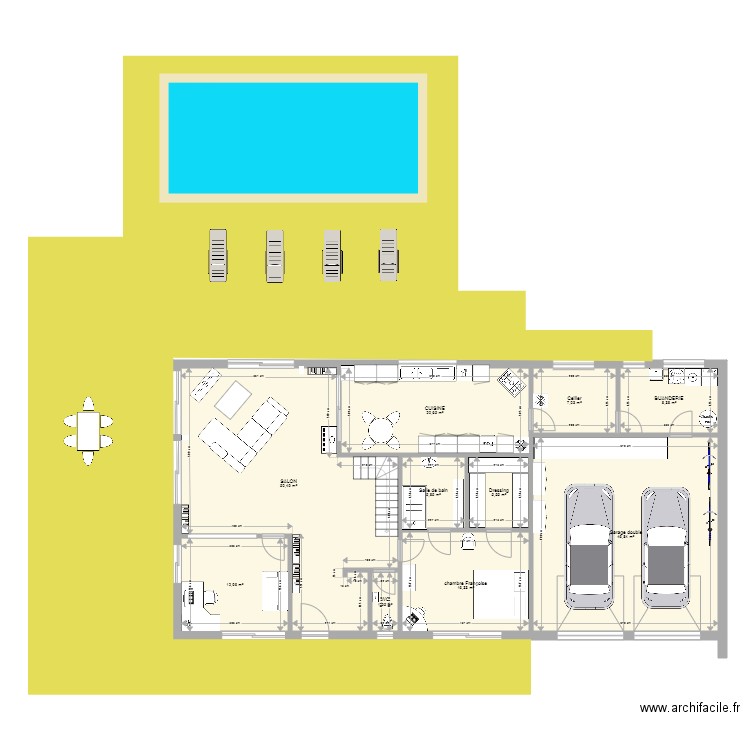 Maison 3 willy 3 Exter. Plan de 10 pièces et 176 m2