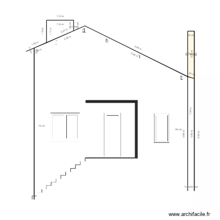 Les fa&ccedil;ades. Plan de 