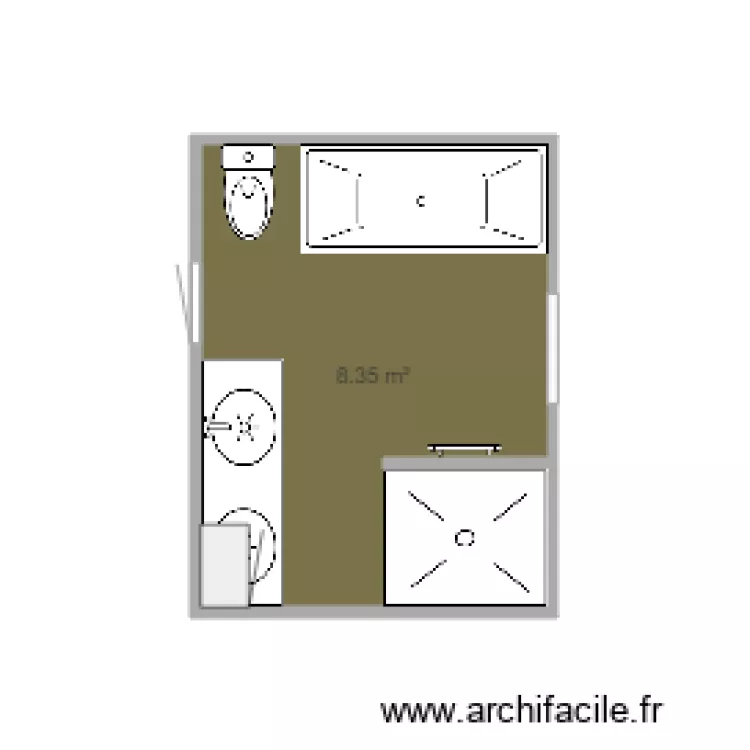 royere sdb. Plan de 