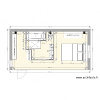 Chambre parentale vide avec cotations 