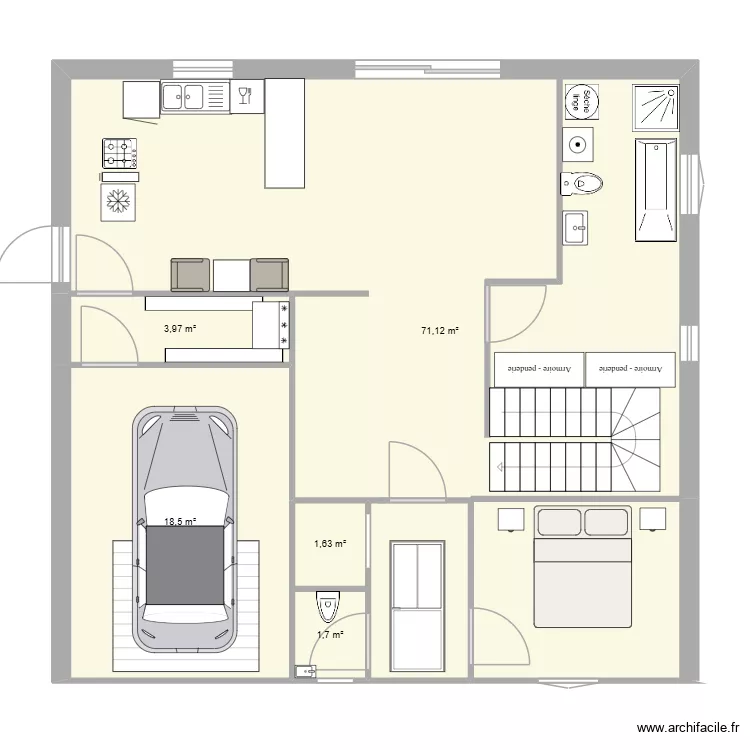 PLAN 3. Plan de 5  et 97 m²