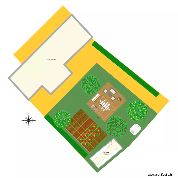 EXTERIEUR. Plan de 2  et 119 m²