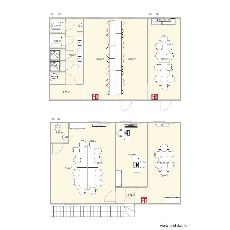 EIFFAGE ST PRIEST  . Plan de 15 pièces et 117 m2