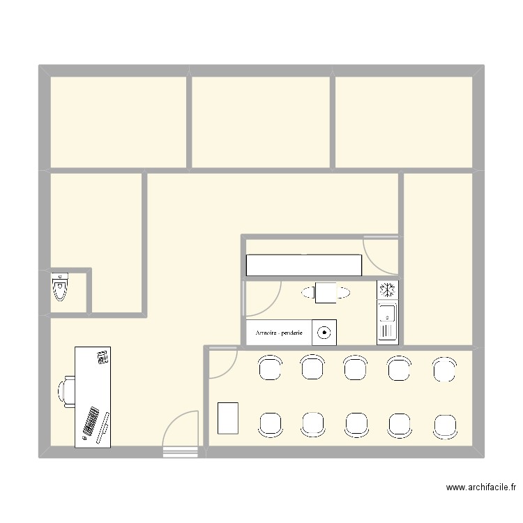 Cabinet Dr HACHANI. Plan de 9 pièces et 75 m2