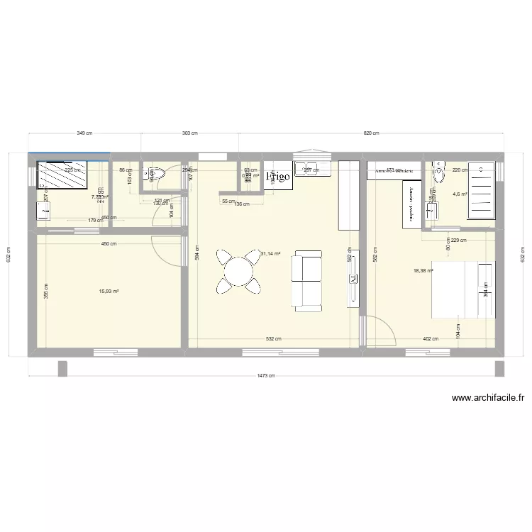 plan 65 m2 2. Plan de 