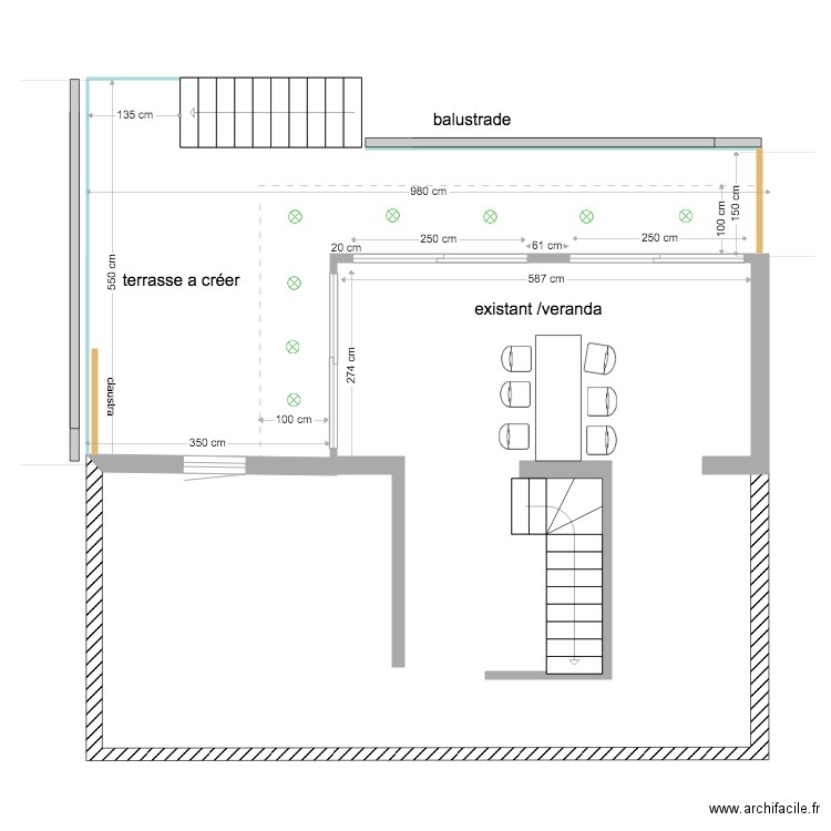 PROJET EXTENSION STE MARIE AUX CHENES . Plan de 0 pièce et 0 m2