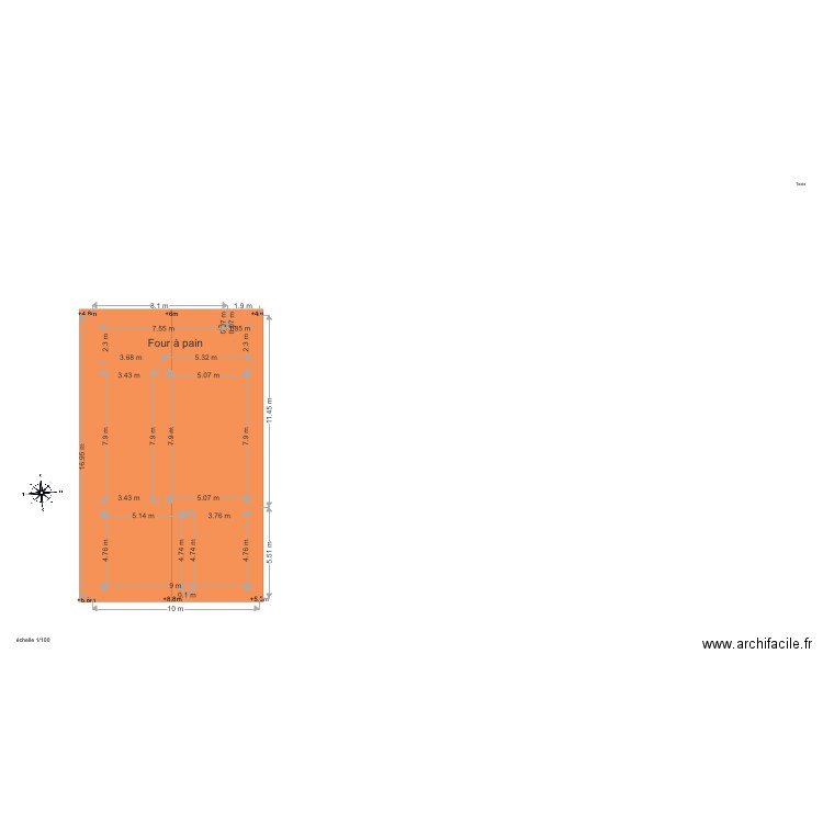 Plan toiture DP4. Plan de 0 pièce et 0 m2