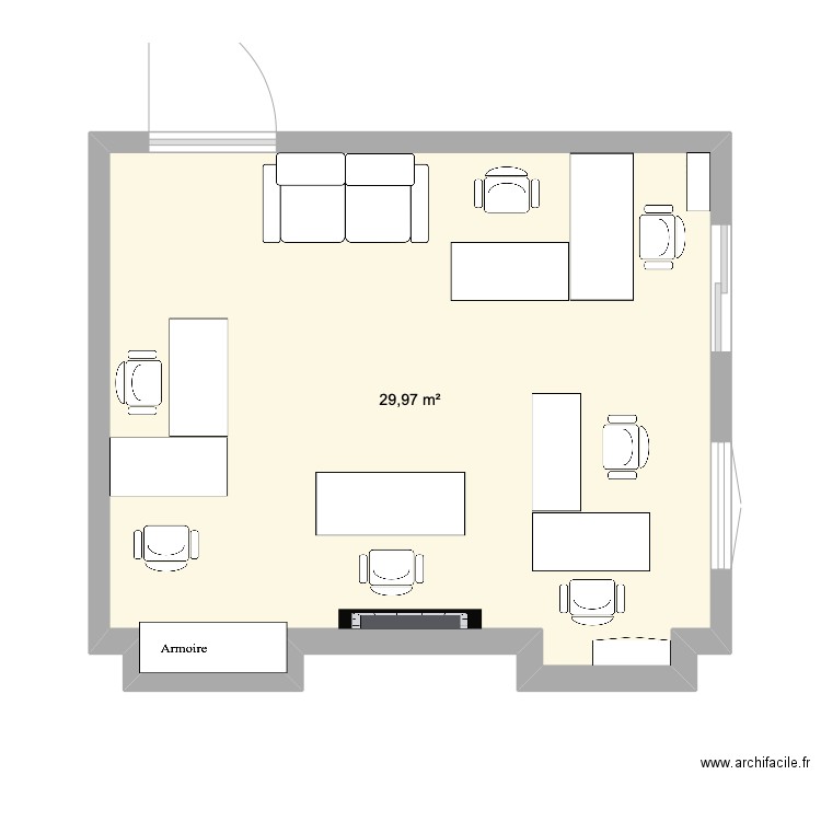 IDÉE BUREAU 1. Plan de 0 pièce et 0 m2
